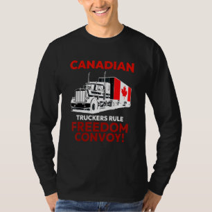 Canadian Truckers Rule Freedom Convoy 2022 Kanada T Shirt