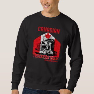 Canadian Truckers Rule Freedom Convoy Lång Ärmad Tröja