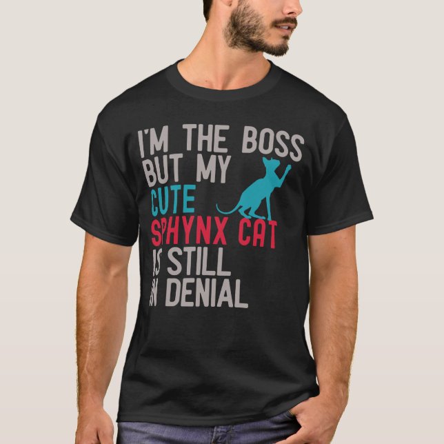 Canadian Ugly Hairless Sphynx Cat Funny T Shirt (Framsida)