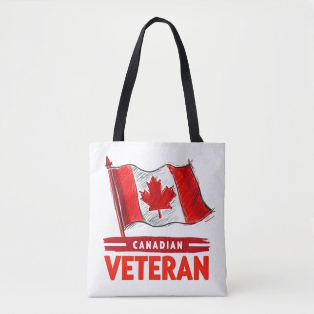 Canadian Veteran Digital Art Design Tygkasse (Framsida)