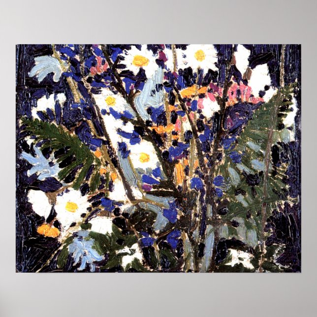 Canadian Wildblommor av Tom Thomson Poster (Framsidan)