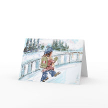 Canadian Winter Helgdag Card