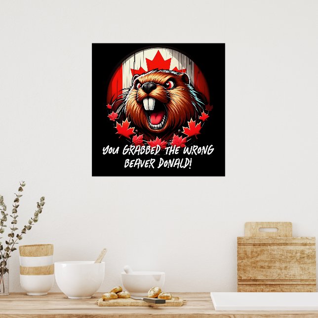 Canadian ’Wrong Beaver Donald’ Trump Poster (Kök)
