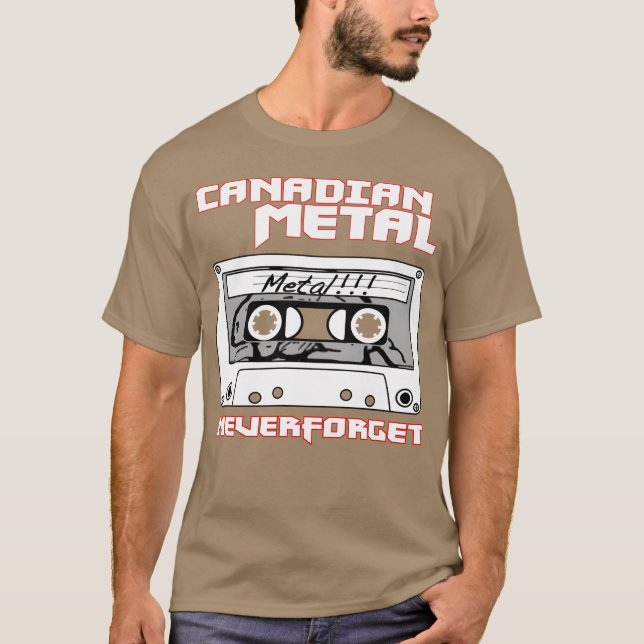 CanadianMetalWHITE redigerad T Shirt (Framsida)