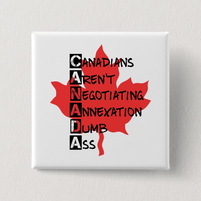 Canadians förhandlar inte knapp (Framsida)