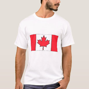Canadien flaggautslagsplats t shirt