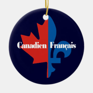 Canadien Francais Julgransprydnad Keramik