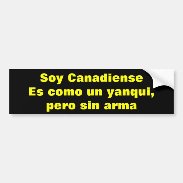 Canadiense. Es como un yanqui per sin arma Bildekal (Framsidan)