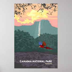 Canaima nationalpark Venezuela Resa Affisch
