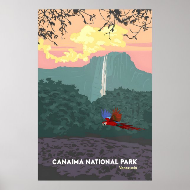 Canaima nationalpark Venezuela Resa Affisch (Framsidan)