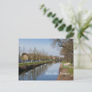 Canal Abbeville Scenia View, Frankrike Vykort