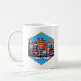 Canal Amsterdam Nederländerna Europe Kaffemugg