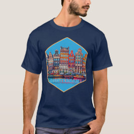 Canal Amsterdam Nederländerna Europe T Shirt