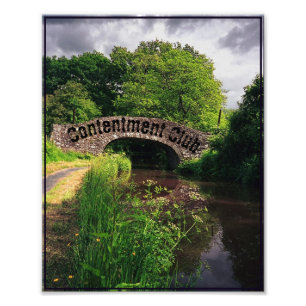 Canal and Bridge i Brecon, Wales Fototryck