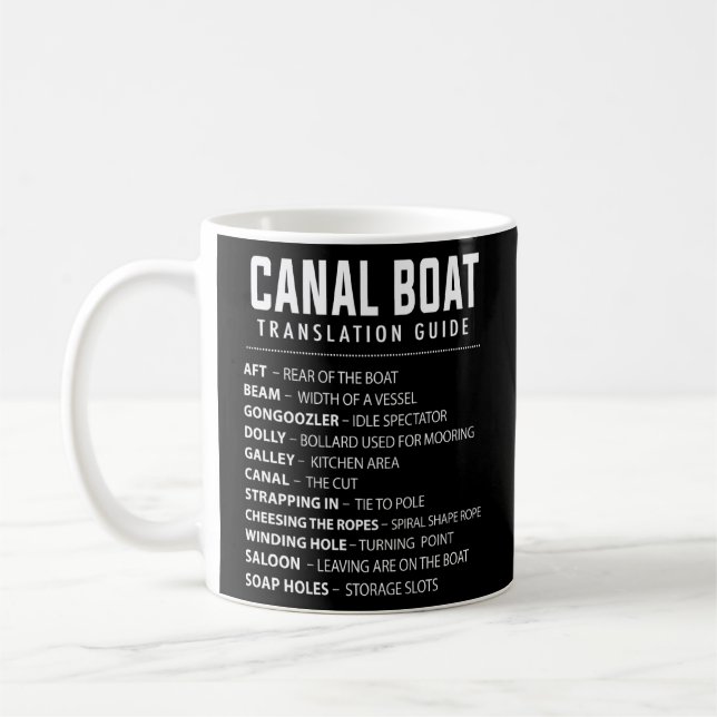 Canal Boat & Narrowboat for Barge Boat Owners 4 Kaffemugg (Vänster)