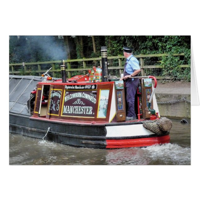 CANAL BOATS CARD HÄLSNINGSKORT (Framsidan Horizontal)
