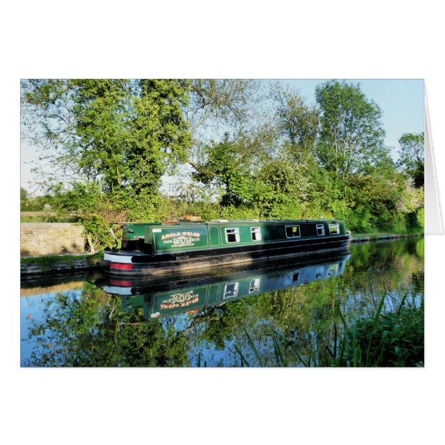 CANAL BOATS CARD HÄLSNINGSKORT (Framsidan Horizontal)