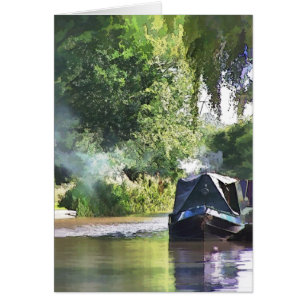 CANAL BOATS CARD HÄLSNINGSKORT