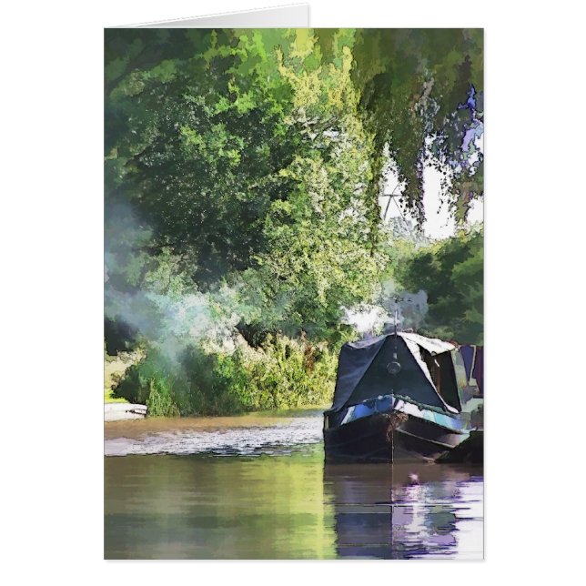 CANAL BOATS CARD HÄLSNINGSKORT (Framsidan)