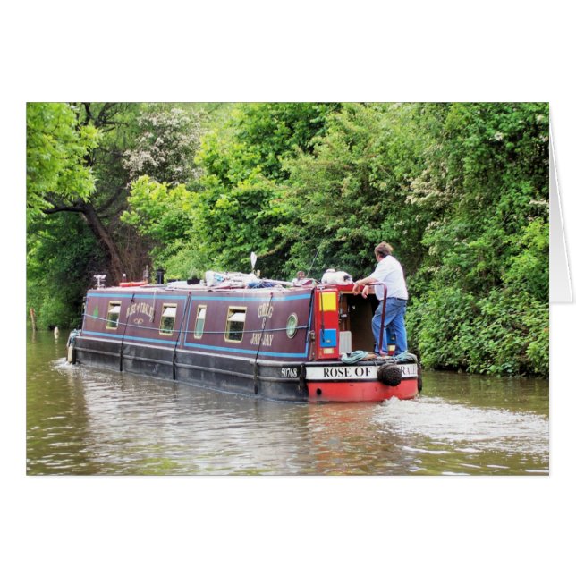 CANAL BOATS CARD HÄLSNINGSKORT (Framsidan Horizontal)