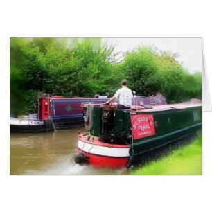 CANAL BOATS CARD HÄLSNINGSKORT