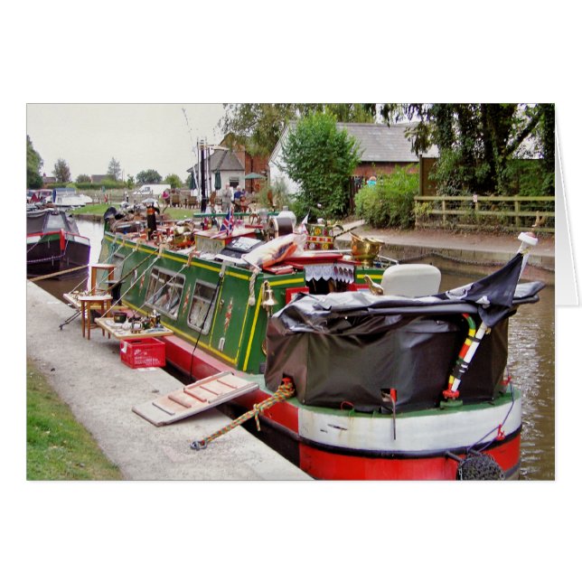 CANAL BOATS-kort Hälsningskort (Framsidan Horizontal)