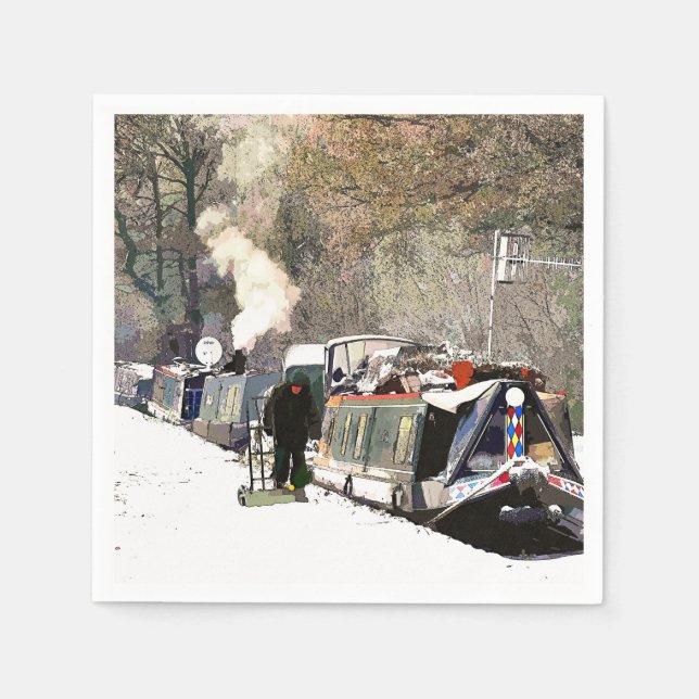 CANAL BOATS UK PAPPERSSERVETT (Framsidan)