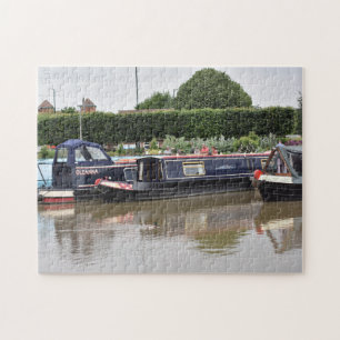 Canal Boats vid floden Avon, Stratford-upon-Avon Pussel