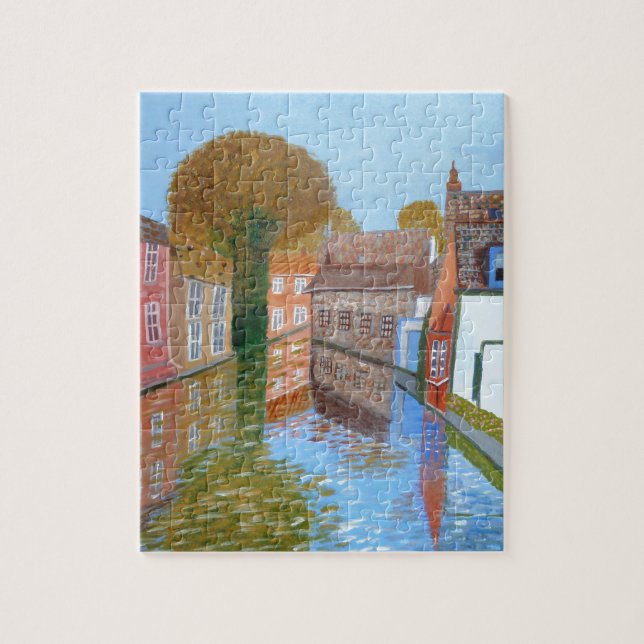 Canal Bruges Puzzles Pussel (Vertikal)
