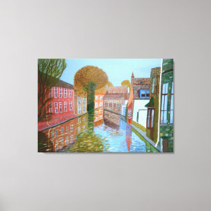 Canal Brugge canvas