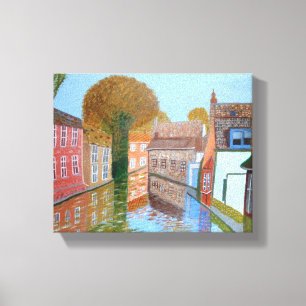 Canal Brugge canvas