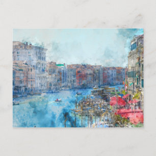 Canal Grande i Italien Venedig Vykort