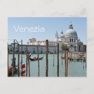 Canal grande i Venedig vykort med text