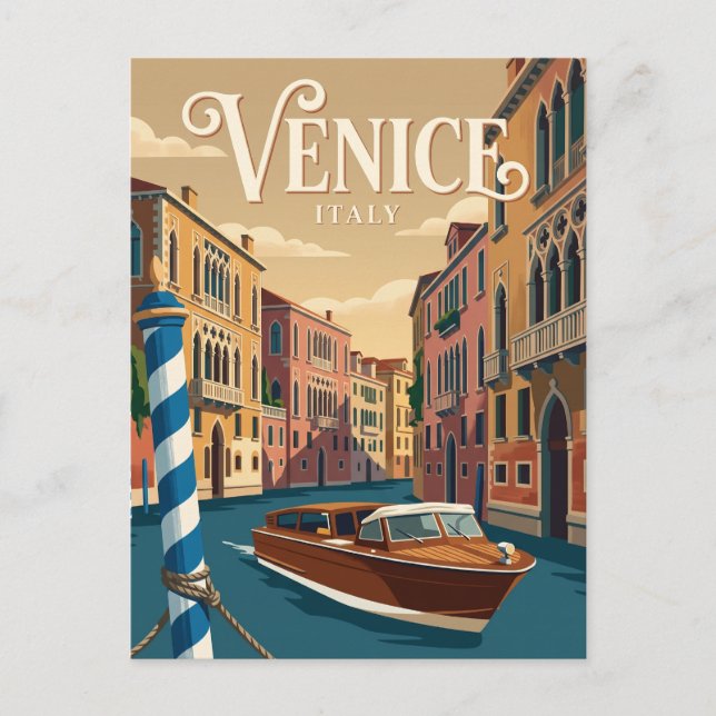 Canal Grande Italien Vykort (Framsida)