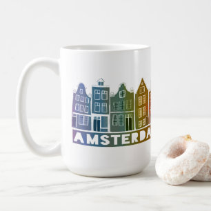Canal House Rainbow Amsterdam Holland Dutch Travel Kaffemugg