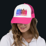 Canal House Rosa Amsterdam Holland Dutch Travel Keps<br><div class="desc">Visa kärlek för Holland med den här söta,  vismliga Amsterdamhusen mönster art T. Gör en underbar födelsedagspresent! Du kan anpassa den och även lägga till eller ändra texten. Kolla min butik för mycket mer färg och mönster! Och fler matchande artiklar som t.ex. tuttar,  stativ,  klistermärken och mugg.</div>