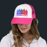 Canal House Rosa Amsterdam Holland Dutch Travel Keps<br><div class="desc">Visa kärlek för Holland med den här söta,  vismliga Amsterdamhusen mönster art T. Gör en underbar födelsedagspresent! Du kan anpassa den och även lägga till eller ändra texten. Kolla min butik för mycket mer färg och mönster! Och fler matchande artiklar som t.ex. tuttar,  stativ,  klistermärken och mugg.</div>