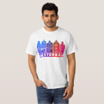 Canal House Row Amsterdam Holland Dutch Colorful T Shirt<br><div class="desc">Visa kärlek för Holland med den här söta,  vismliga Amsterdamhusen mönster art T. Gör en underbar födelsedagspresent! Du kan anpassa den och lägga till din egen text också. Kolla min butik för mycket mer färg och mönster! Och fler matchande objekt som t.ex. totes,  klistermärken och mugg.</div>