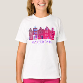 Canal House Row Amsterdam Holland Dutch Travel T Shirt