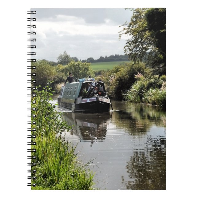 CANAL NARROWBOAT ANTECKNINGSBOK MED SPIRAL (Framsidan)