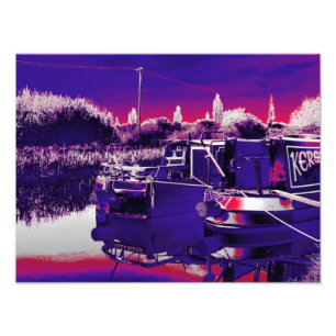 CANAL NARROWBOATS FOTOTRYCK