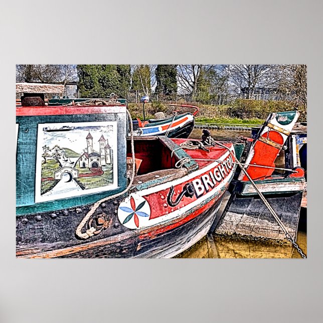 CANAL NARROWBOATS POSTER (Framsidan)