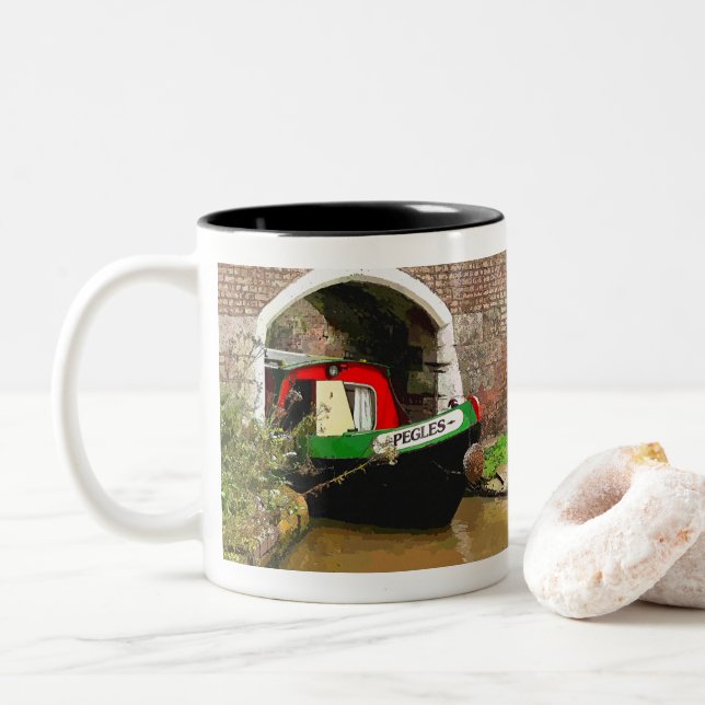 CANAL NARROWBOATS Två-Tonad MUGG (Med munk)