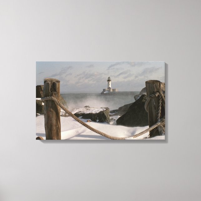 Canal Park Lighthouse Canvastryck (Framsida)