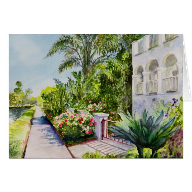 Canal Ro Garden Hälsningskort (Framsidan Horizontal)