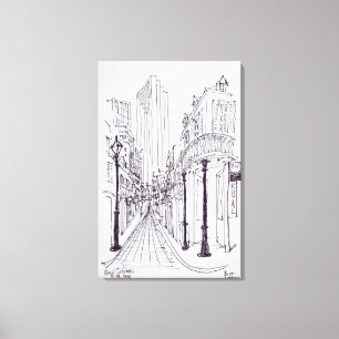 Canal Street New Orleans, Louisiana Canvastryck