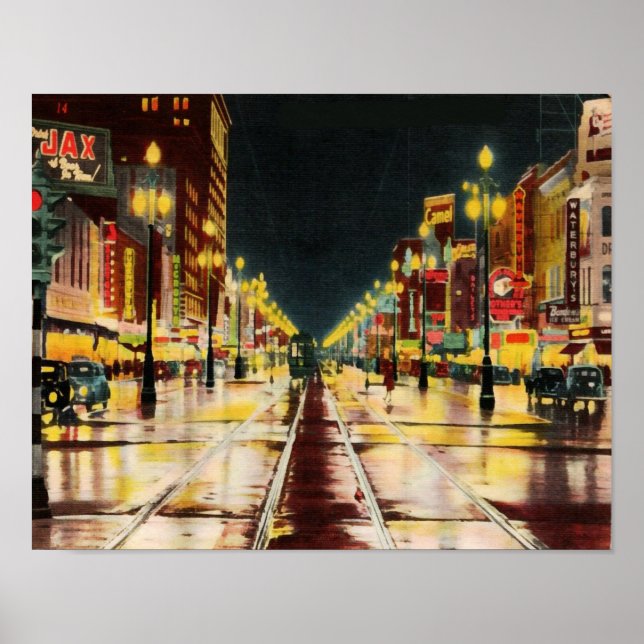 "Canal Street" New Orleans Poster (Framsidan)