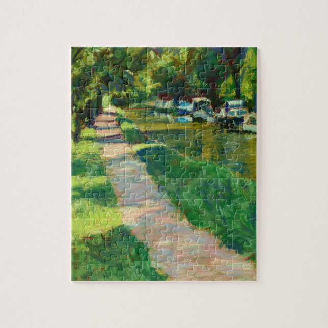 Canal Towpath vid Goytre Wharf Jigszle Puzzle Pussel (Vertikal)