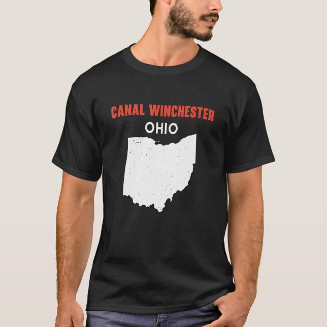 Canal Winchester Ohio USA State America Travel Ohi T Shirt (Framsida)