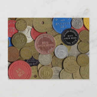 Canal Zon Tokens Collage Postcard Vykort